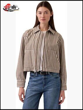 Cropped Barn Jacket w/ Pockets, Machine Washable, Lightweight